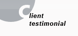 client testimonial